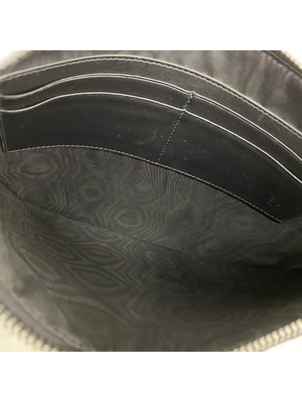 Gucci Clutch Micro Guccissima Leather Black Silver